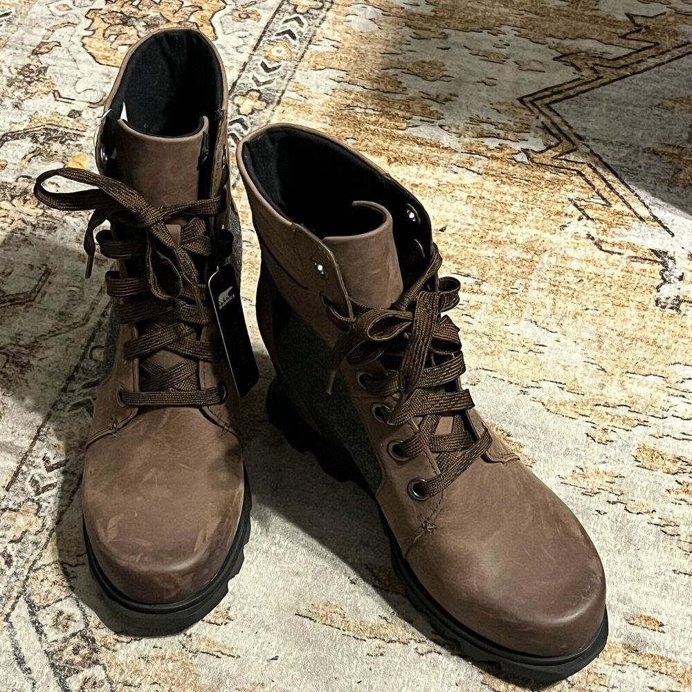 Sorel Women's Joan of Arctic Wedge III Lexie Boots (Tobacco) NL4362 Sz 8.5 - Picture 2 of 5